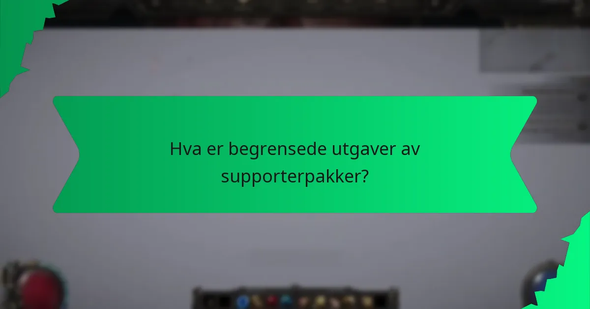 Hvordan bestemmes raritet for supporterpakker?