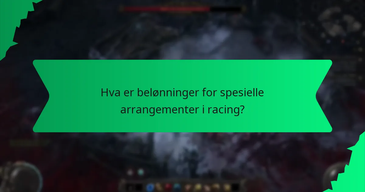 Hvordan bestemmes sjeldenheten av belønninger for spesielle arrangementer i racing?
