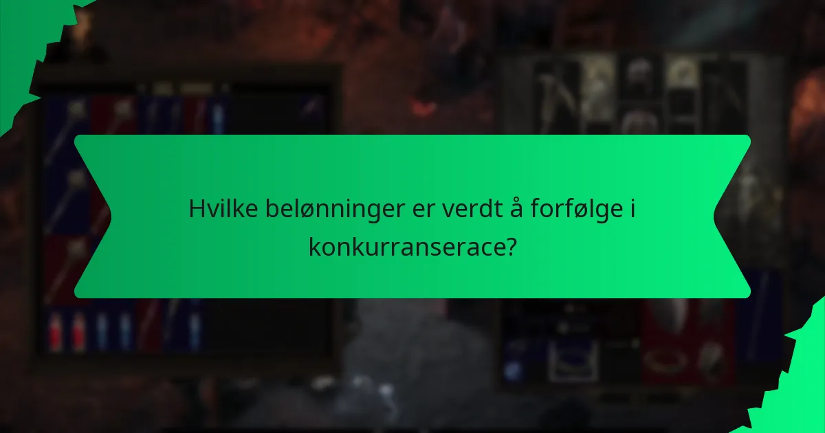 Hva er effektene av konkurranseracearrangement belønninger på spillopplevelsen?